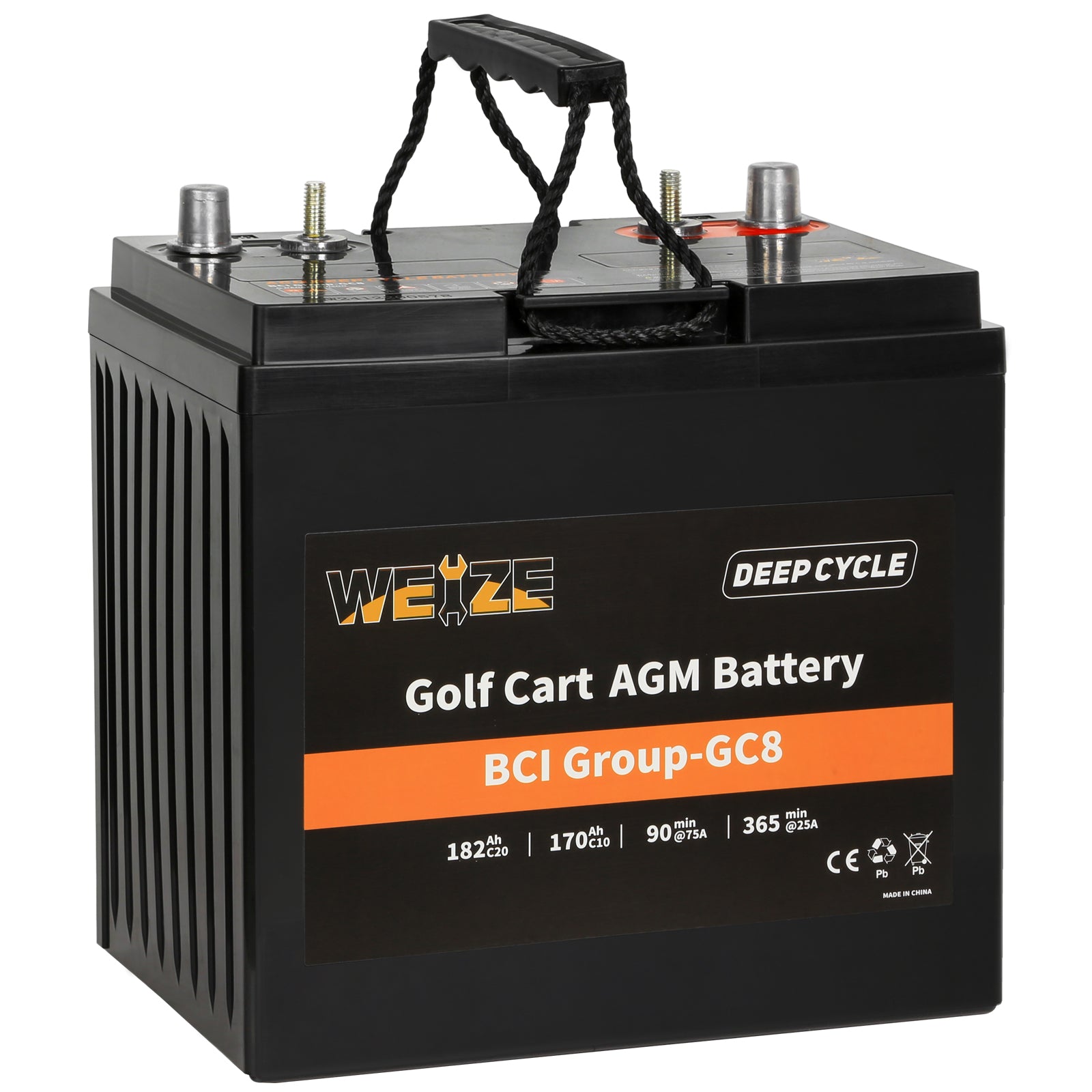 WEIZE 8V 182AH BCI Group GC8 AGM Golf Cart Battery