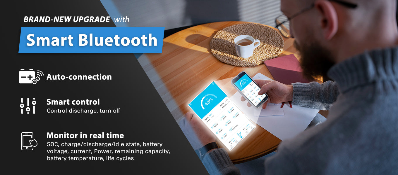 12V 100Ah Bluetooth Lithium Battery