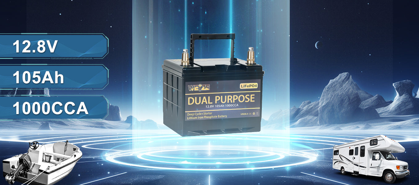 12V 105AH Dual Purpose Lithium Battery