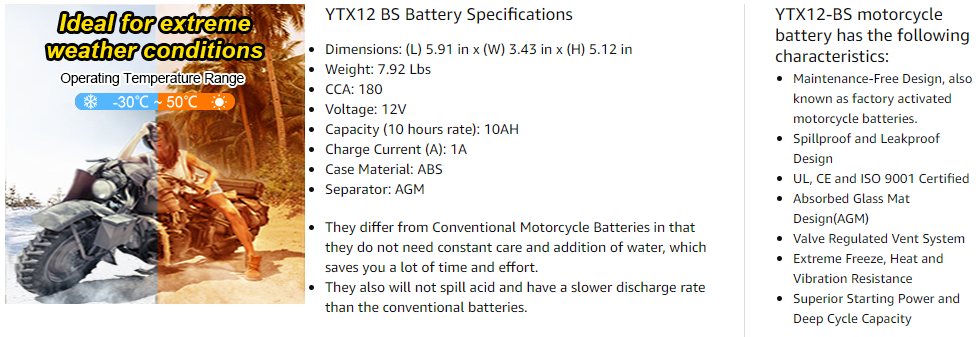 Motorcycle Battery